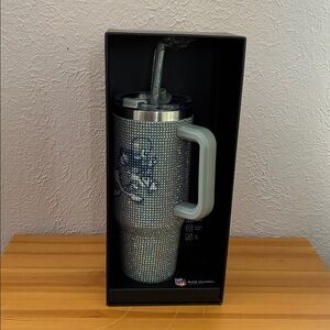 NFL Dallas Cowboys bling studded colossal tumbler Throwback Joe Logo